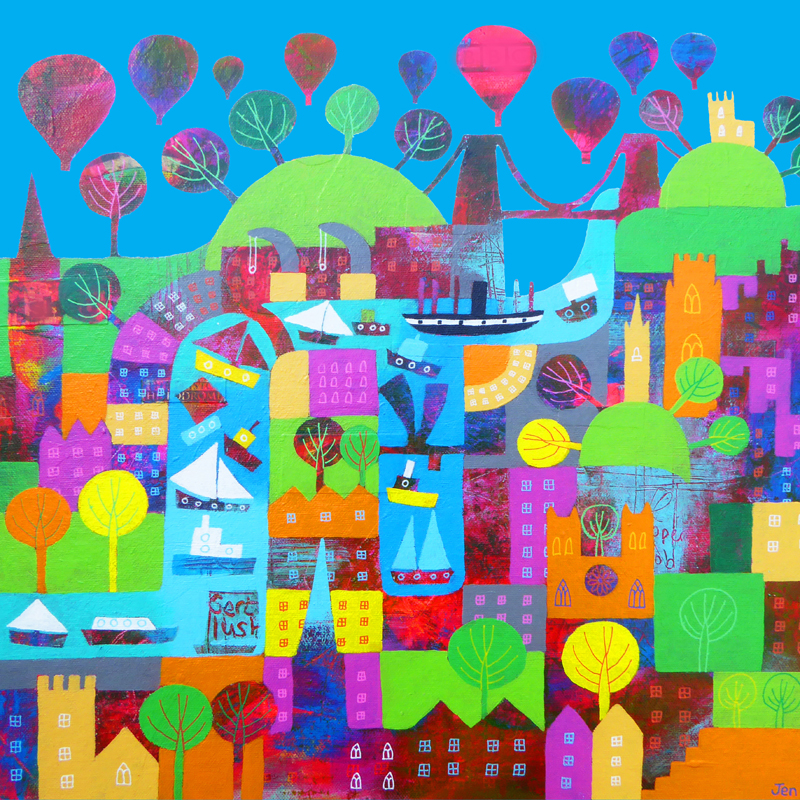 Bristol is a colourful city full over lanmarks harbour boats and its Gert Lush by Jenny Urquhart
