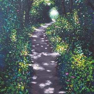 dappled path in cornwall by jenny urquhart